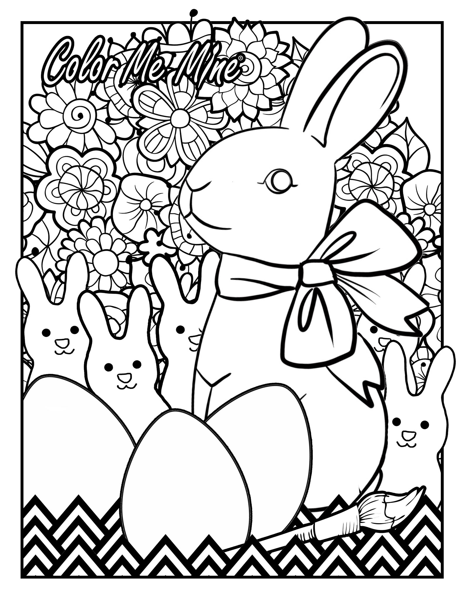 New Easter Coloring Page Color Me Mine
