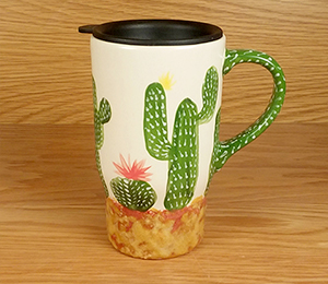 Color Me Mine Cactus Travel Mug