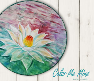 Color Me Mine Lotus Flower Plate