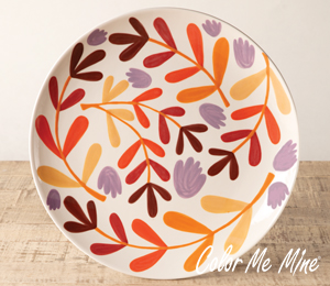 Color Me Mine Fall Floral Charger