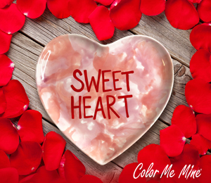 Color Me Mine Candy Heart Plate