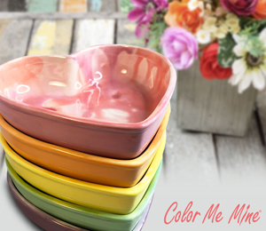 Color Me Mine Candy Heart Bowls