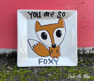 Color Me Mine Fox Plate