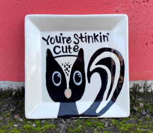 Color Me Mine Skunk Plate