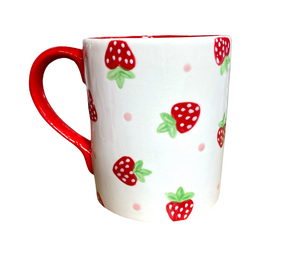 Color Me Mine Strawberry Dot Mug
