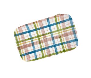 Color Me Mine Fall Plaid Plate