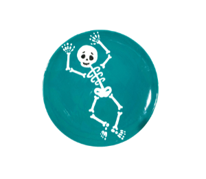 Color Me Mine Jumping Skeleton Plate