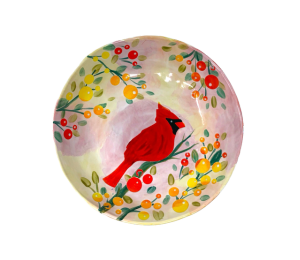 Color Me Mine Cardinal Plate