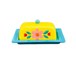 Color Me Mine Retro Butter Dish