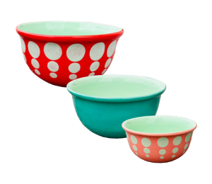 Color Me Mine Retro Mixing Bowls