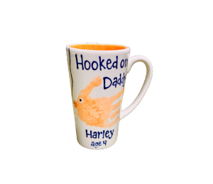 Color Me Mine Hooked on Dad Mug