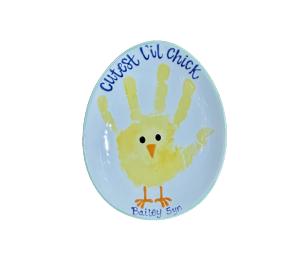 Color Me Mine Little Chick Egg Plate