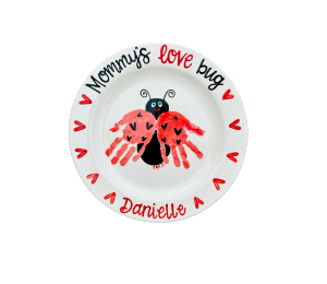 Color Me Mine Love Bug Plate