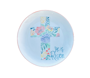 Color Me Mine Floral Cross Plate