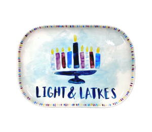 Color Me Mine Light & Latkes Platter