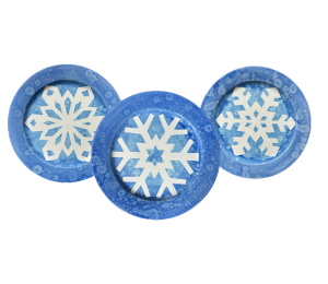 Color Me Mine Paper Snowflake Plate