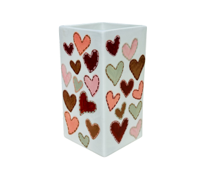 Color Me Mine Quilted Heart Vase