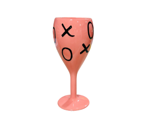 Color Me Mine XOXO Wine Glass